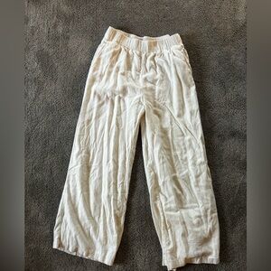 Abercrombie and Fitch double lined white linen pants